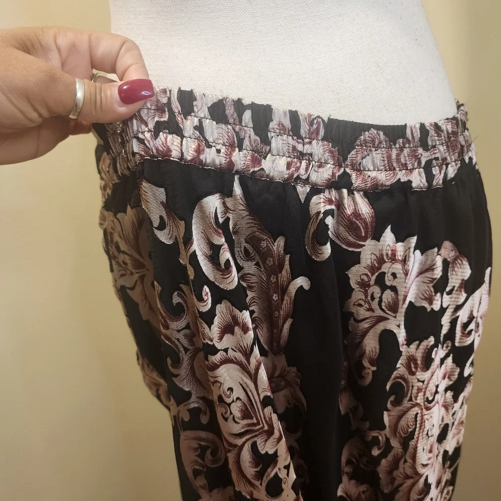 ROZ AND ALI Floral Flare Maxi skirt size L - Picture 6 of 8